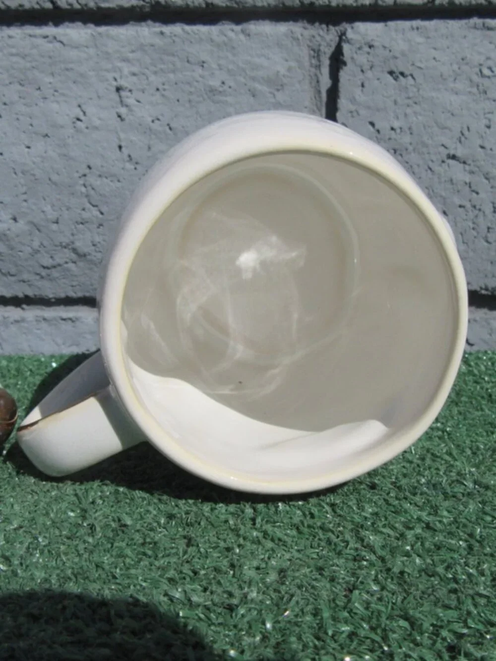 Set of 2 West Elm Yeti Figure Coffee Mugs w/ Lids Abominable Snowman